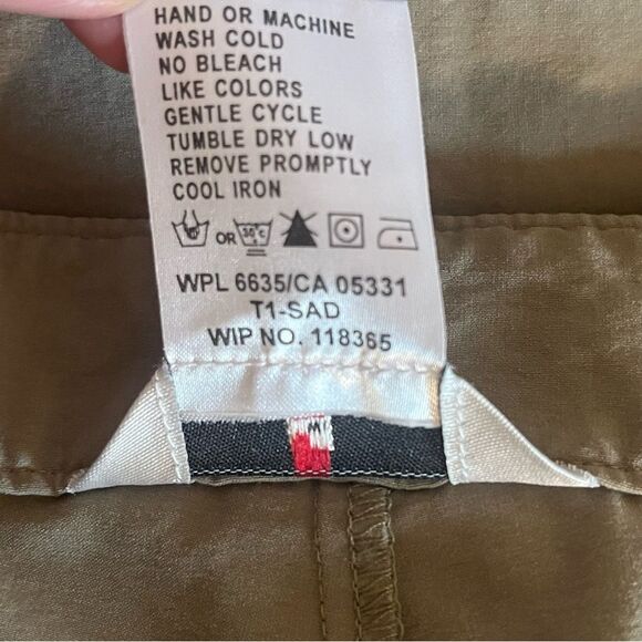 Woolrich Khaki Hiking Adjustable Waist Wrap Skirt Skort Gorpcore Size 8 - Picture 10 of 11